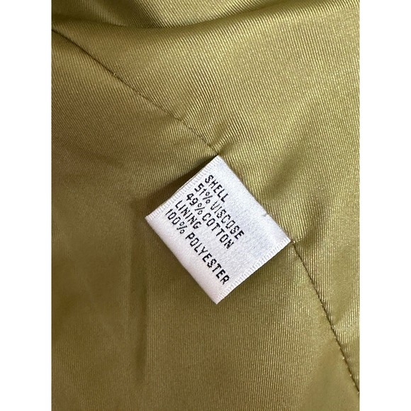 Talbots Vintage apple Green Textured Blazer Jacket Size 4 Petite Italian fabric - Picture 10 of 11